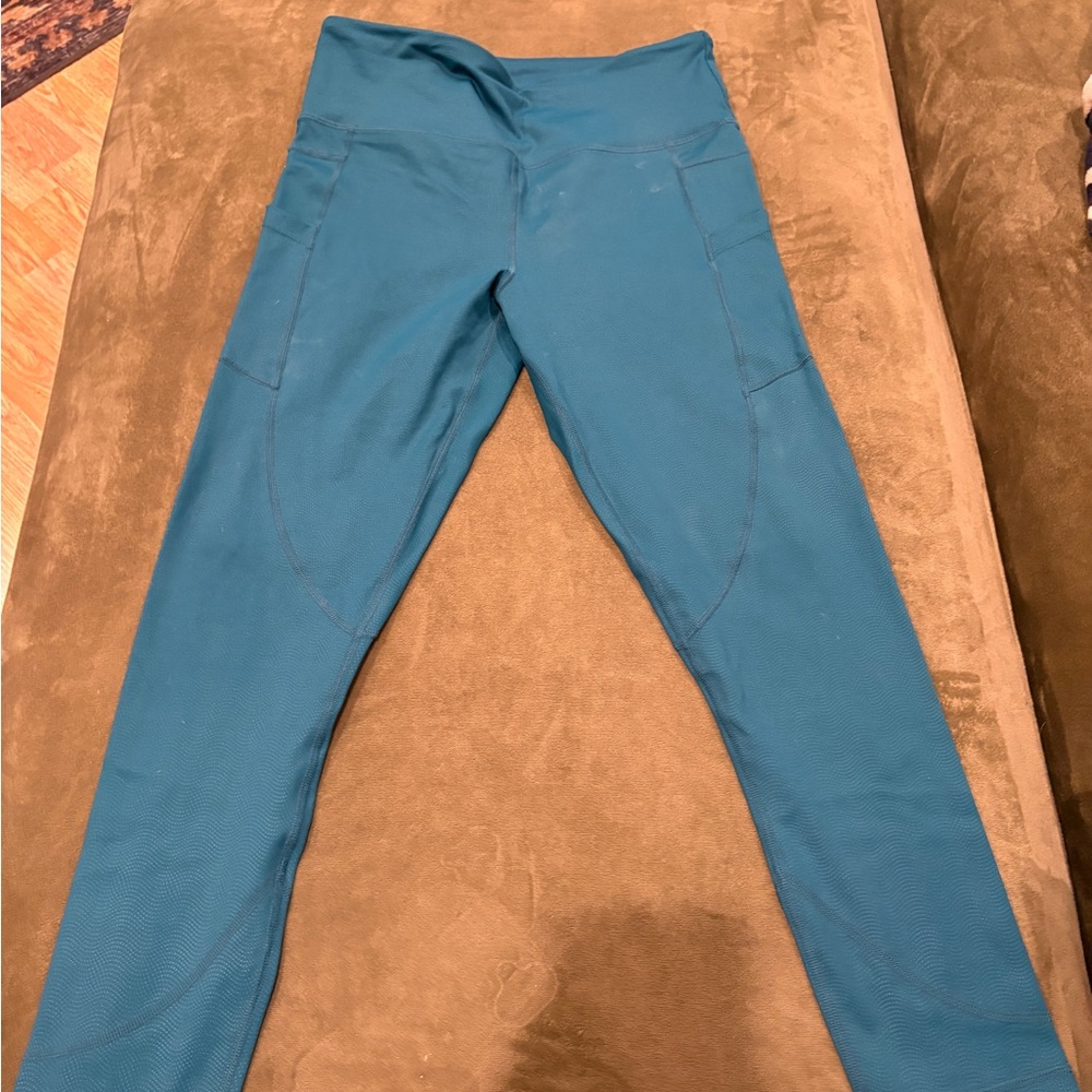 EUC 8-10 Zyia Teal Vibrations LNTs Leggings